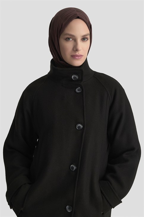 Armine Dokulu Kaban 25K7005 Siyah