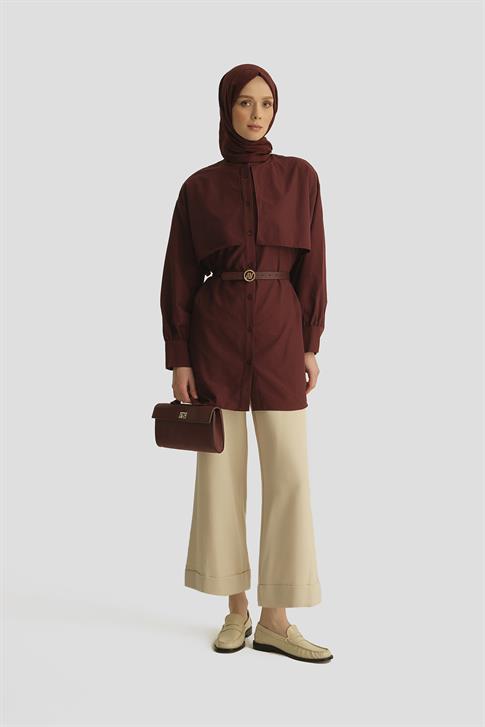 Armine Kıvrık Paça Culotte Pantolon 25YT225 Bej