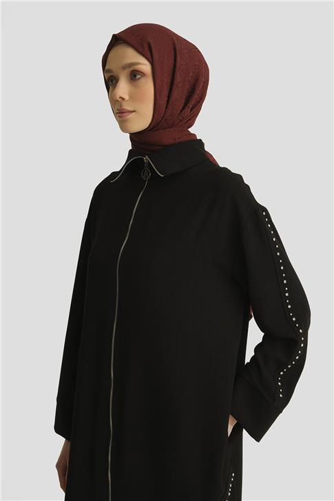 Armine Trok Detaylı Ceket 25YT503 Siyah