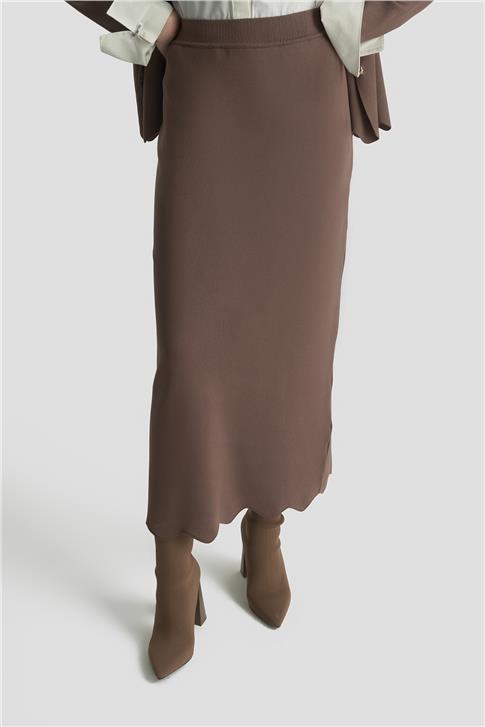 Armine Trend Düğme Detaylı Triko Takım 25KTD6118 Mocha