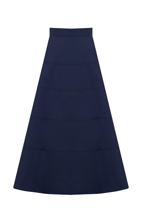 Armine Dikiş Detaylı Etek 25Y1801 İndigo