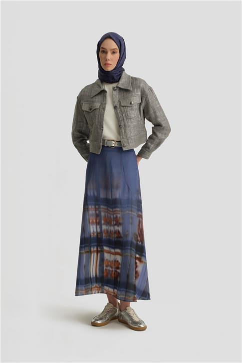 Armine Emprime Volanlı Etek 25Y1817 Puslu Mor