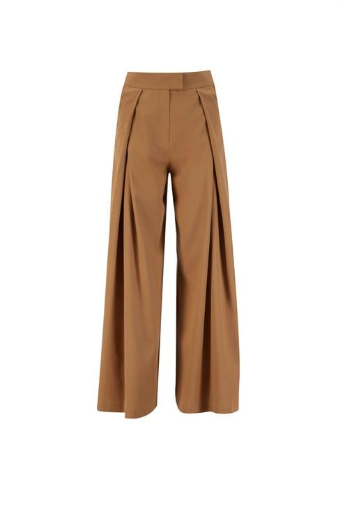 Armine Pileli Tencel Pantolon Etek 25Y2801 Taba