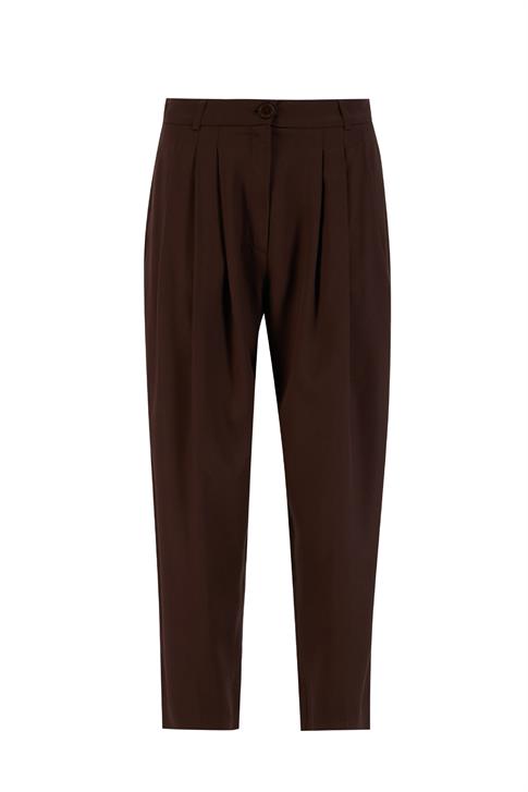 Armine Çift Pileli Tencel Pantolon 25Y2816 Açık Kahve