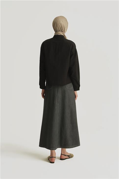 Armine Oversize Gömlek 25YH3667 Siyah