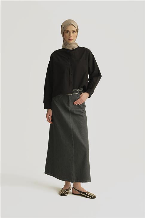 Armine Oversize Gömlek 25YH3667 Siyah