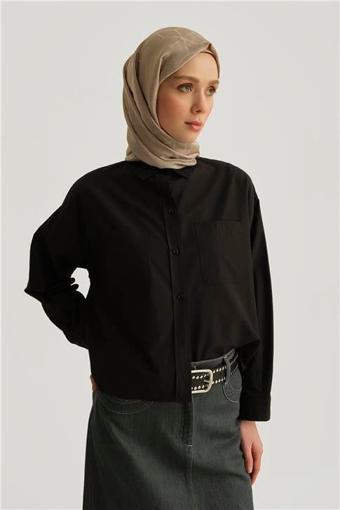 Armine Oversize Gömlek 25YH3667 Siyah
