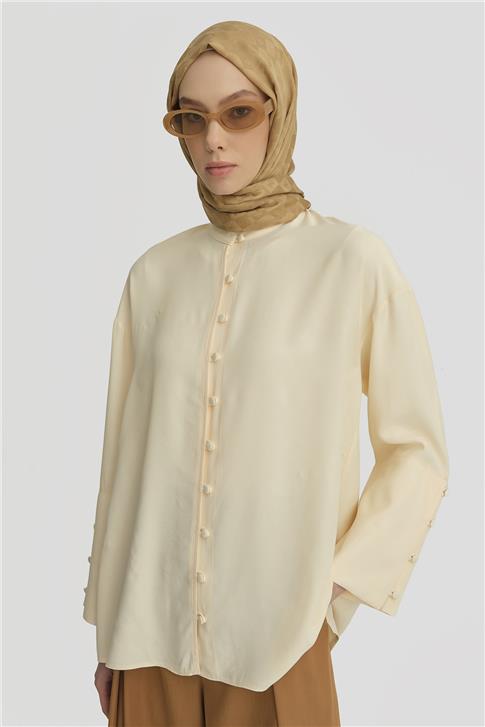 Armine Büyük Manşetli Gömlek 25Y3702 Aytaşı