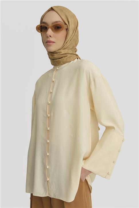 Armine Büyük Manşetli Gömlek 25Y3702 Aytaşı