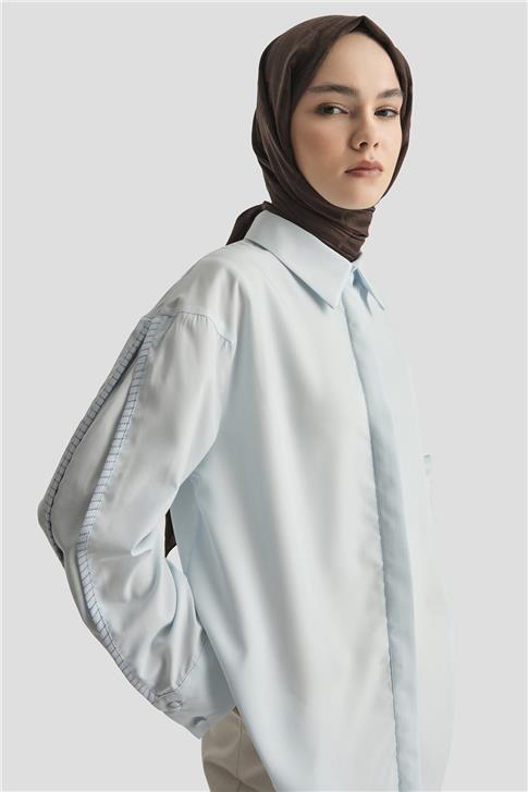 Armine Mixli Gömlek 25Y3707 Mavi