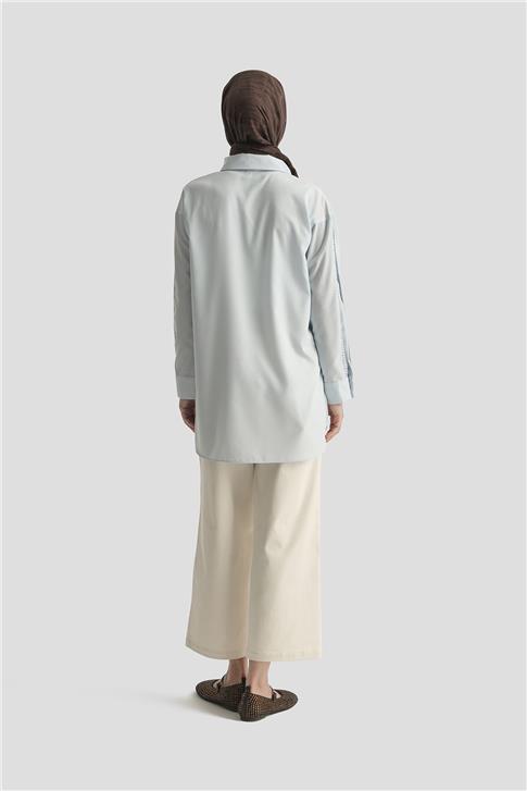 Armine Mixli Gömlek 25Y3707 Mavi