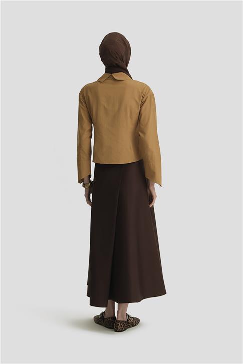 Armine Bel Pileli Gömlek 25Y3713 Sahra