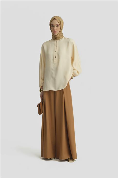 Armine Düğme Detaylı Bluz 25Y3719 Aytaşı