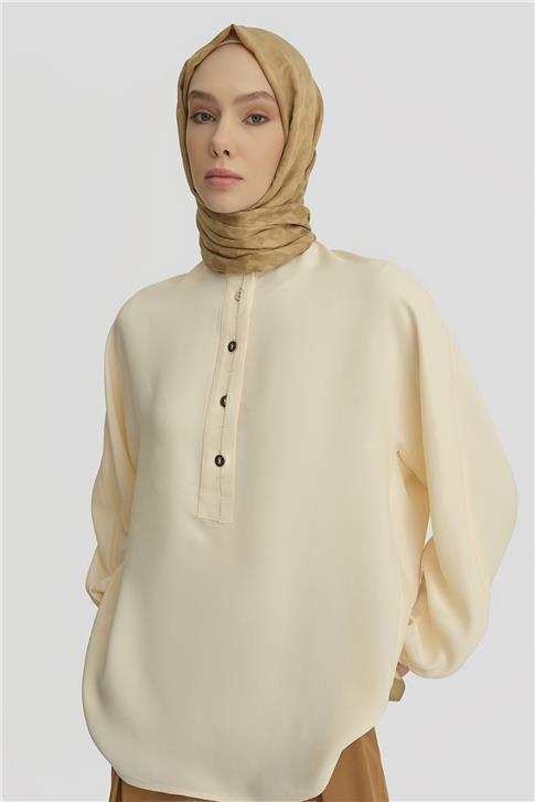 Armine Düğme Detaylı Bluz 25Y3719 Aytaşı