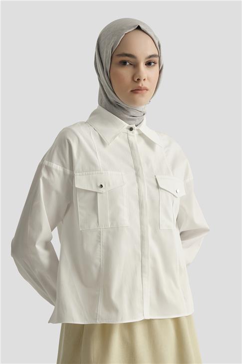 26Y3741 Armine Gömlek Beyaz
