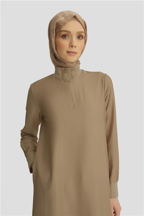 26Y412 Armine Tunik Koyu Taş