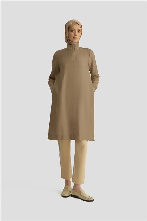 26Y412 Armine Tunik Koyu Taş