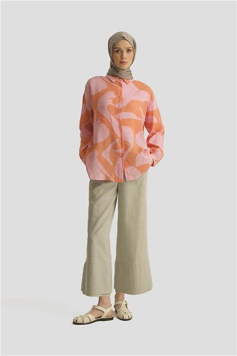 Armine Desenli Tunik 25YT487 Pembe