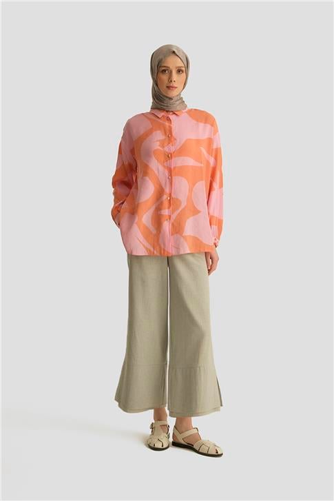 Armine Desenli Tunik 25YT487 Pembe