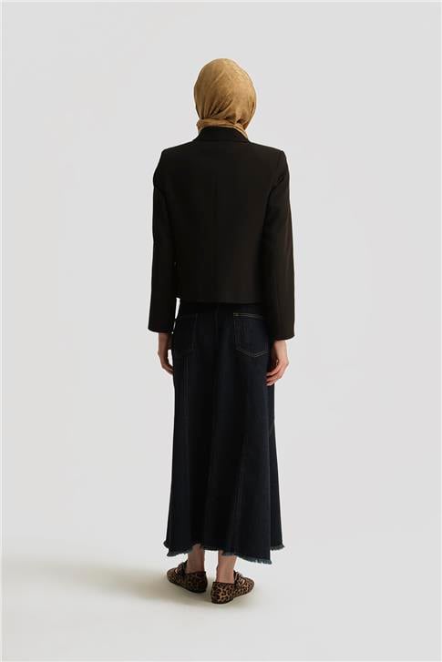 Armine Tokalı Ceket 25YD4223-1 Siyah