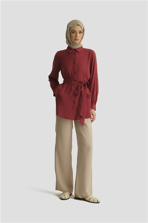 26Y4224-1 Armine Tunik BORDO