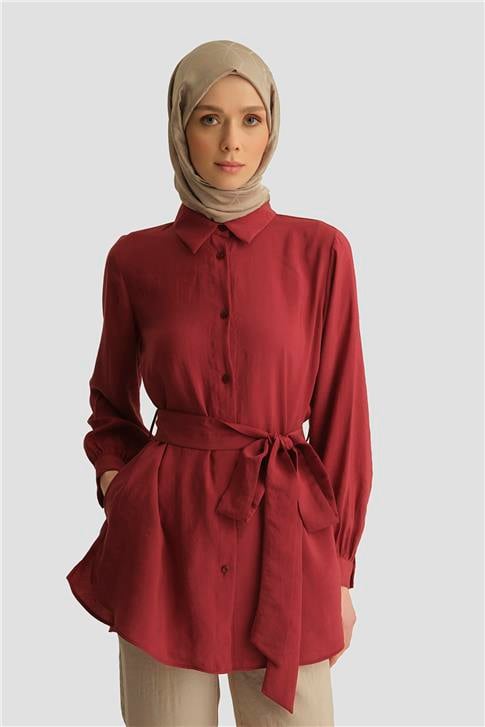 26Y4224-1 Armine Tunik BORDO