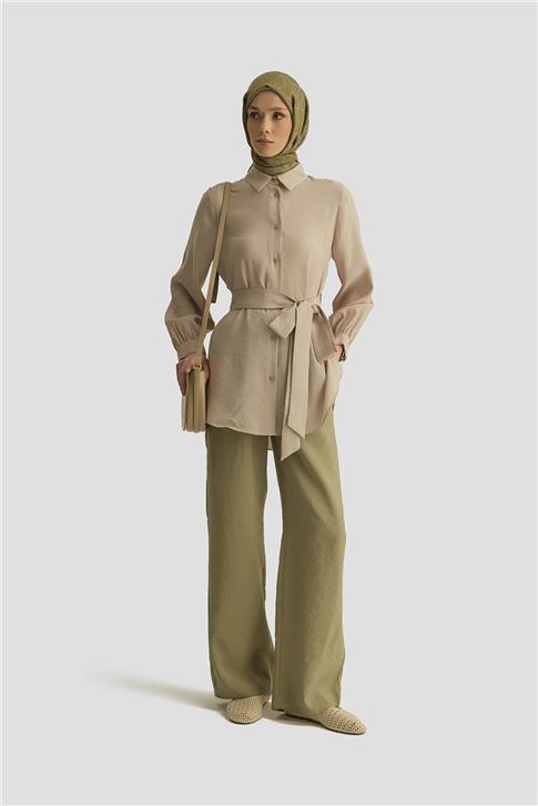 Armine Modal Straight Pantolon 25YD4224-2 Haki