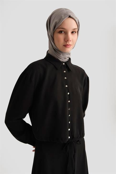 Armine Tencel Ceket 25YD4226-1 Siyah