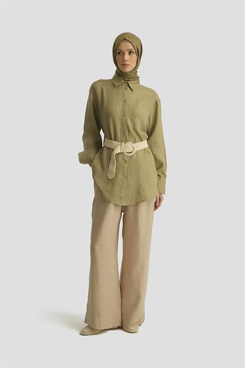 Armine Keten Palazzo Pantolon 25YD4231-2 Bej