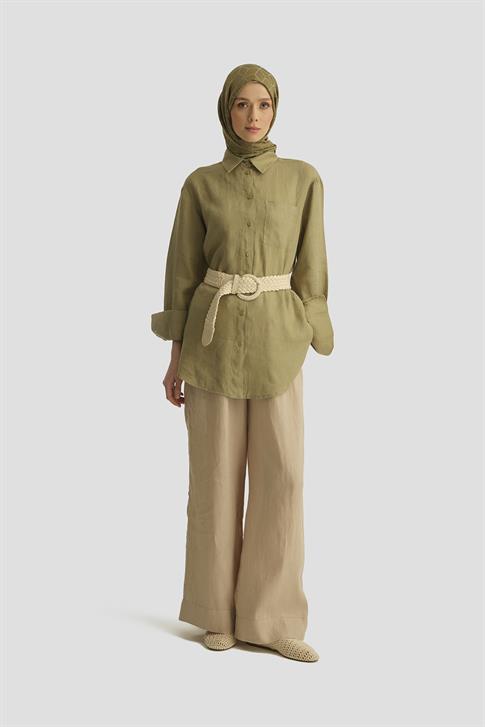 Armine Keten Palazzo Pantolon 25YD4231-2 Bej