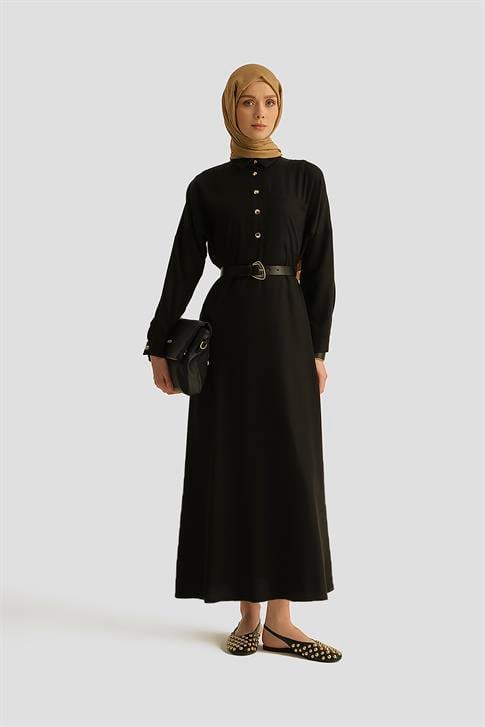 Armine Tencel Elbise 25YD4236 Siyah