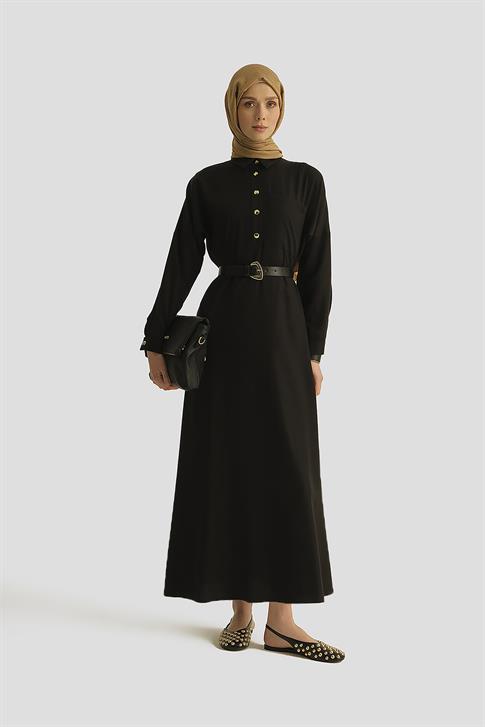 Armine Tencel Elbise 25YD4236 Siyah