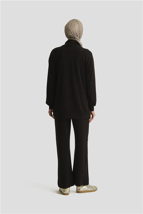 Armine File Detaylı Ceket 25YD4237-1 Siyah