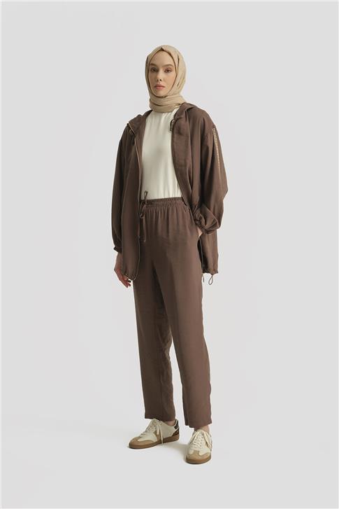 Armine Modal Havuç Pantolon 25YD4240-2 Kahverengi