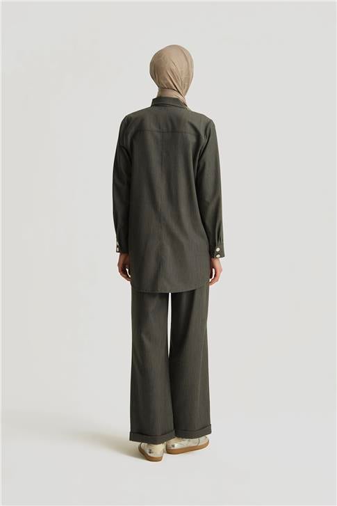 Armine Dikiş Detaylı Denim Ceket 25YD4241-1 Antrasit