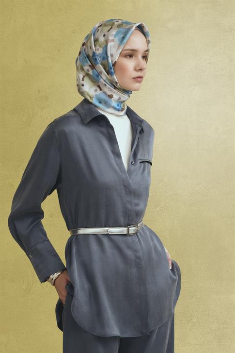 Armine Cupra Tunik 25YD4245-1 İndigo