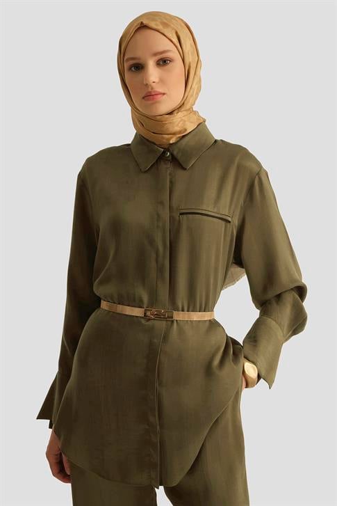 Armine Cupra Tunik 25YD4245-1 Haki