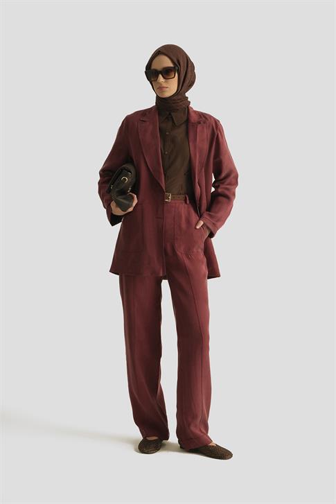 Armine Cupra Blazer Ceket 25YD4246-1 BORDO