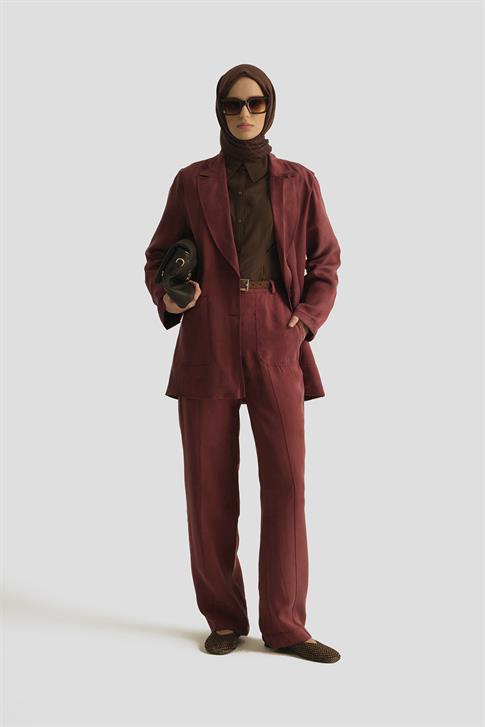 Armine Cupra Blazer Ceket 25YD4246-1 BORDO
