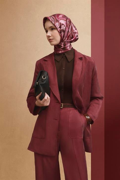 Armine Cupra Blazer Ceket 25YD4246-1 BORDO