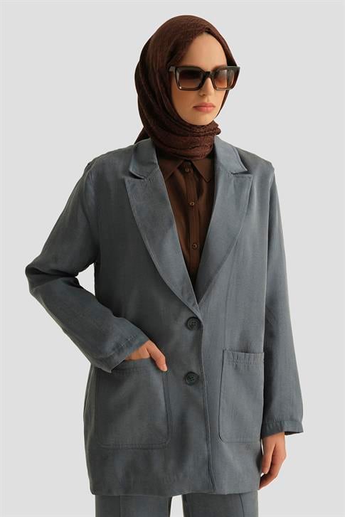 Armine Cupra Blazer Ceket 25YD4246-1 İndigo