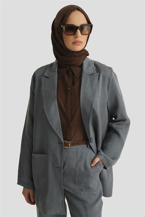 Armine Cupra Blazer Ceket 25YD4246-1 İndigo