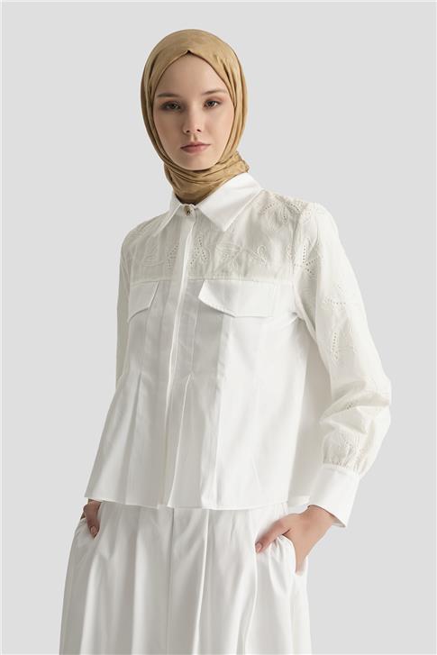 Armine Brode Detaylı Takım 25YD4249 Ekru