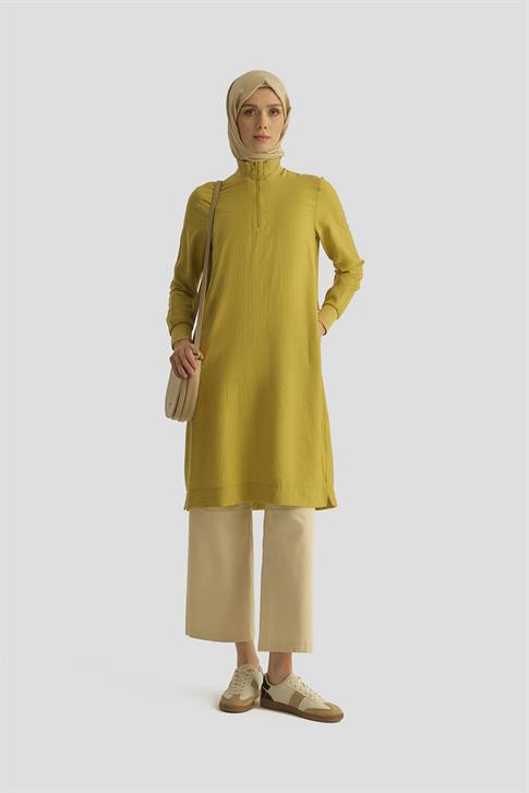 Armine Fermuar Detaylı Tunik 25YT433 Asit
