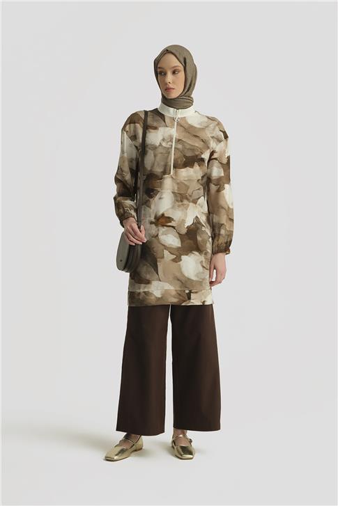26Y438 Arm Trend Tunik Kahverengi