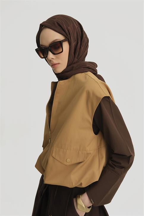 Armine Bomber Yelek 25Y4504 Sahra