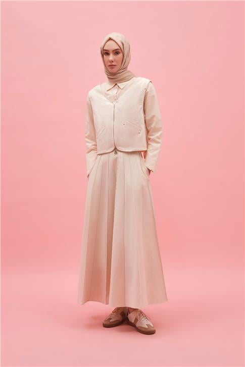 Armine Fonksiyonel Çanta Olabilen Yelek 25Y4505 Naturel