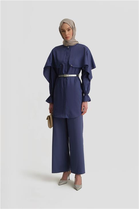 26Y4606 Armine Tunik Puslu Mor