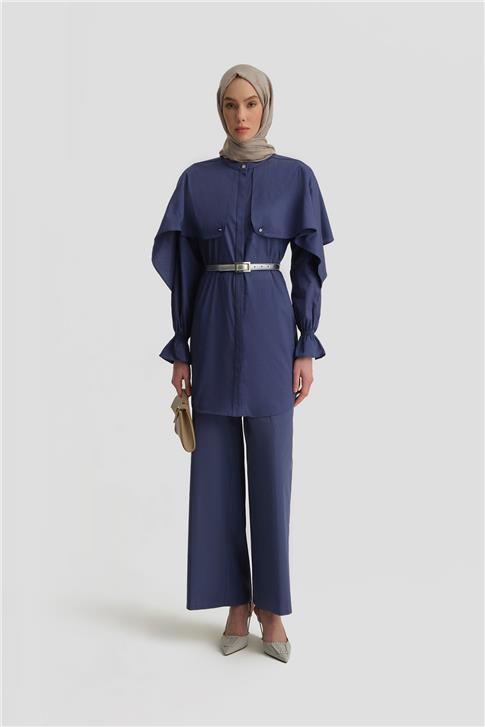 26Y4606 Armine Tunik Puslu Mor