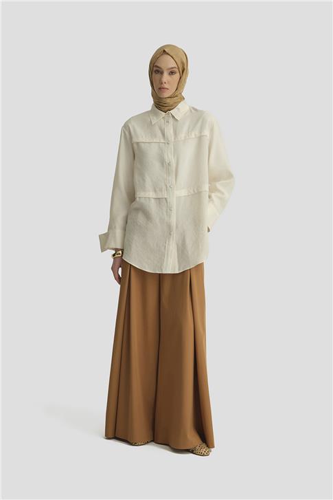 Armine Sim Detaylı Modal Tunik 25Y4607 Aytaşı